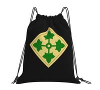 Us 4Th Infantry Division Women Men Pe Bag Lightweight Gym Sack Durable String Backpack For Football Climbing Picnic