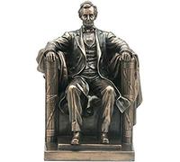 US 9.5 Inch Seated Abraham Lincoln Cold Cast Bronze Sculpture Figurine