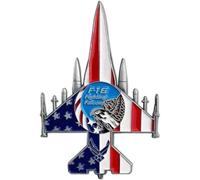 US Air Force F-16 Fighting Falcon Challenge Coin Military Aircraft Shaped Airman Gift Commemorative Coin