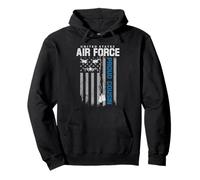 US Air Force Proud Cousin Flag American USAF Family Matching Pullover Hoodie