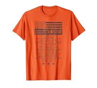 US Airman's Creed Military Ethos Air Force Code T-Shirt, Men, Orange, Small