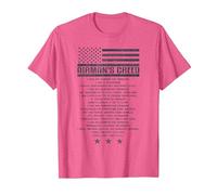 US Airman's Creed Military Ethos Air Force Code T-Shirt, Men, Pink Heather, S