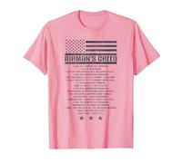US Airman's Creed Military Ethos Air Force Code T-Shirt, Men, Pink, Small