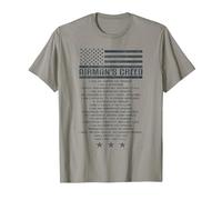 US Airman's Creed Military Ethos Air Force Code T-Shirt, Men, Slate, S