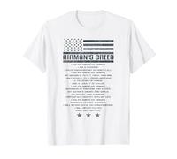 US Airman's Creed Military Ethos Air Force Code T-Shirt, Men, White, M
