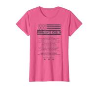 US Airman's Creed Military Ethos Air Force Code T-Shirt, Women, Pink Heather, M