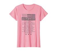 US Airman's Creed Military Ethos Air Force Code T-Shirt, Women, Pink, Large
