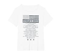US Airman's Creed Military Ethos Air Force Code T-Shirt, Women's Plus, White, 6X