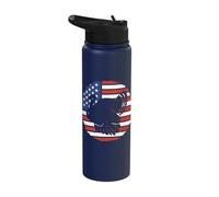 US America Flag Turkey Stainless Steel Insulated Water Bottle