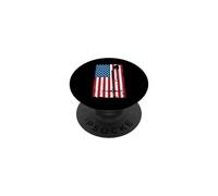 US America Flag | Underground Mining Miner | Mining Axe PopSockets Adhesive PopGrip