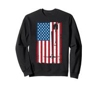 US America Flag | Underground Mining Miner | Mining Axe Sweatshirt