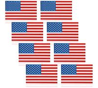 US American Flag Reflective Car Stickers (5 x 3 in, Vinyl, 8 Pack)