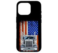 US American Flag Semi Truck Driver Case for iPhone 16 Pro