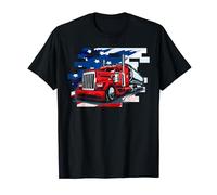US American Flag Trucker Patriotic American flags trucking T-Shirt