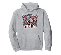 US American Til Valhalla Proud Veteran Patriotic Pullover Hoodie
