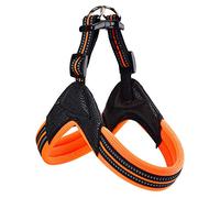 US AMY Dog Harness No Pull Ultra Soft Breathable Padded Pet Harness 2 Adjustable Bottom, 3M Reflective, S, Bright Orange