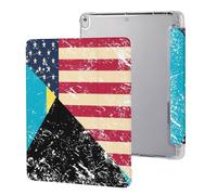 US And Bahamas Vintage Flag Cute Tablet Case with Pencil Holder Unisex Slim Hard Protective Cover Compatible with iPad 9th/ 8th/ 7th