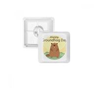 US and Canada Groundhog Day February PBT Keycaps for Mechanical Keyboard White OEM No Marking Print
