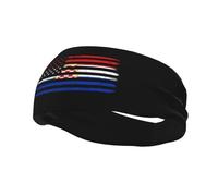 US and Flag of The Croatian Republic of Herzeg-Bosnia Headbands Men Women Non Slip Wicking Sports Sweatband for Gym Basketball Yoga Hairbands