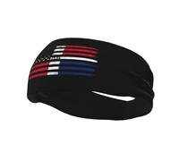 US and Flag of The Dominican Republic Headbands Men Women Non Slip Wicking Sports Sweatband for Gym Basketball Yoga Hairbands