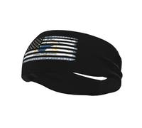 US and Flag of White Hall, West Virginia Headbands Men Women Non Slip Wicking Sports Sweatband for Gym Basketball Yoga Hairbands