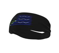 US and Proposed Flag of Brunswick, Maine, USA Headbands Men Women Non Slip Wicking Sports Sweatband for Gym Basketball Yoga Hairbands