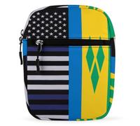 US And Saint Vincent And The Grenadines Flag Crossbody Bag for Men Shoulder Bags Pouch
