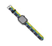 US And Saint Vincent And The Grenadines Flag Printed Silicone Watch Band Compatible with IWatch Waterproof Soft Replacement Strap 38mm/40mm