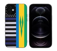 US And Saint Vincent And The Grenadines Flag Slim Phone Case Suitable for iPhone 12 Series