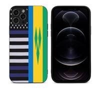 US And Saint Vincent And The Grenadines Flag Slim Phone Case Suitable for iPhone 12 Series
