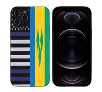 US And Saint Vincent And The Grenadines Flag Slim Phone Case Suitable for iPhone 12 Series