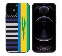 US And Saint Vincent And The Grenadines Flag Slim Phone Case Suitable for iPhone 12 Series