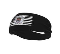 US and St Johns County Fl Seal Headbands Men Women Non Slip Wicking Sports Sweatband for Gym Basketball Yoga Hairbands