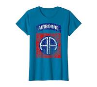 US Army 82 Airborne t-Shirt T-Shirt, Women, Sapphire Blue, X-Small