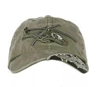 US Army AH-64 Apache Baseball Cap Rare Helicopter Hat 3D Embroidered USMC Seals Green