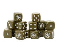 US Army - Allied Star D6 Dice Set (16) Bolt Action by Warlord Games