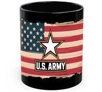 US Army Ceramic Coffee Mug 11oz Military Soldier Pride - Tea Coffee Mug with Comfortable Grip - Unique Fun Gift Cup for Office or Home - Vibrant Long-Lasting Print ID44991