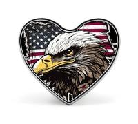 US Army Cool American Flag Eagle Lapel Pin Cute Custom Button Pin Personalized Heart Brooch Aluminum Alloy Brooch Pins Fashion Exquisite Badge Pins for Hat Bag Suit Tie Wedding Accessories