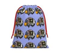 Us Army Cool American Flag Eagle Printing Drawstring Gift Bag With Red Ribbon Soft Stylish For Christmas Halloween Fits Card Candies