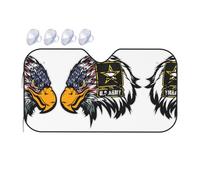 Us Army Cool American Flag Eagle Printing Upgrade Car Windshield Sun Shade Protect Car From Sun Rays Heat Damage,Vehicle Accessories