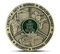 US Army Core Values Military Challenge Coin - Ideal Gift for Army Personnel and Supporters