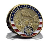 US Army First Salute Coin - Oath of Office Military Challenge Coin with Flag Design | Veteran & Military Tribute Gift