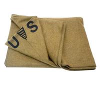 US Army Medical Corps Wool Camping Blanket, 75% Wool, Embroidered Logo