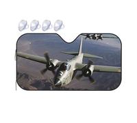 US Army Plane Car Windshield Sun Shade Foldable Car Front Window Sunshade for Sun, Heat and UV Rays, Auto Sun Blocker Visor Protector for Cars, SUVs Medium