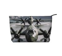 Us Army Plane Corduroy Makeup Bag Travel Organizer Bag Cosmetic Bag Large Wide-Open Pouch