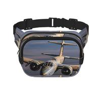 Us Army Plane Fanny Pack For Women Waterproof Adjustable Belt Bags Waist Pack Fashion Casual Crossbody Bags Bum Bag For Running Workout Hiking Traveling, Black, One Size
