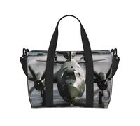 Us Army Plane Travel Tote Bag Unisex, Water-Resistant Weekend Gym Bag, Large Capacity Adjustable Shoulder Strap Travel Bag