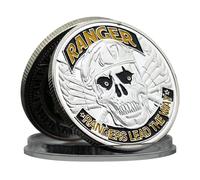 US Army Rangers Challenge Coin - Rangers Lead The Way, Military Leadership Coin, Veteran GIF