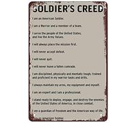 Us Army Soldier’S Creed Metal Tin Sign - 5.5X8 Inch Vintage Military Wall Decor For Bar, Man Cave, Or Office - Patriotic Gift For Veterans