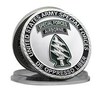 US Army Special Forces Airborne Challenge Coin - 1.57 Inch Military Coin with Special Forces Insignia and Department of The Army Seal